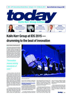 Corporate today IDS 2015 KaVo Kerr Group Supplement – Best of Corporate today IDS 2015 KaVo Kerr Group Supplement – Best of