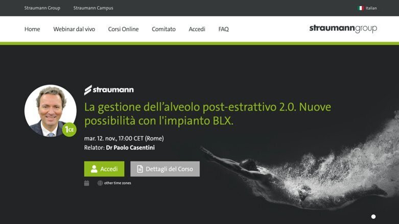 Più webinar, più lingue: la piattaforma dentale e-learning del gruppo Straumann cresce
