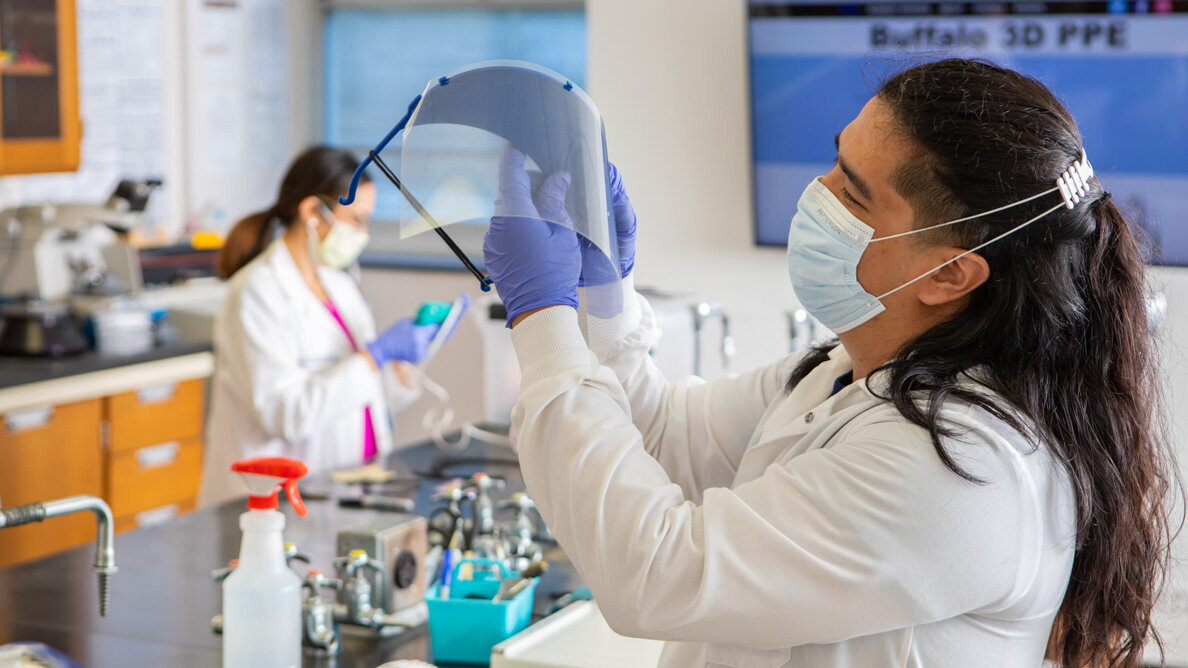 Dental students provide free face shields for local dentists