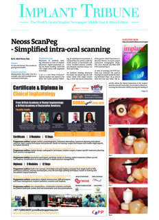 Implant Tribune Middle East & Africa No. 4, 2018