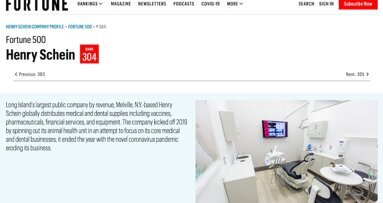 La primera empresa dental en la lista Fortune 500