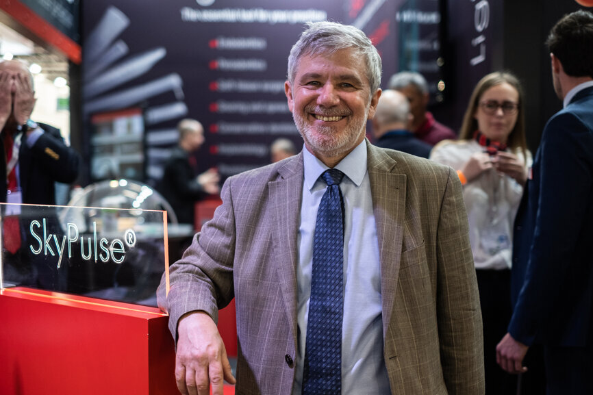 Fotona’s CEO Dr Matjaž Lukač at the company’s IDS booth. (Photograph: Robert Strehler, DTI) 
