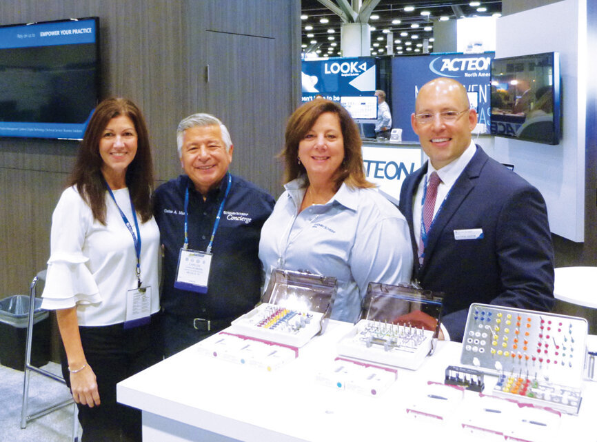 The Dental Ratio team at Henry Schein. From left: Christine Cataldo, Carlos Marin, MaryEllen Yllanes and Matthew Kantor. (Photo: Sierra Rendon/DTA)
