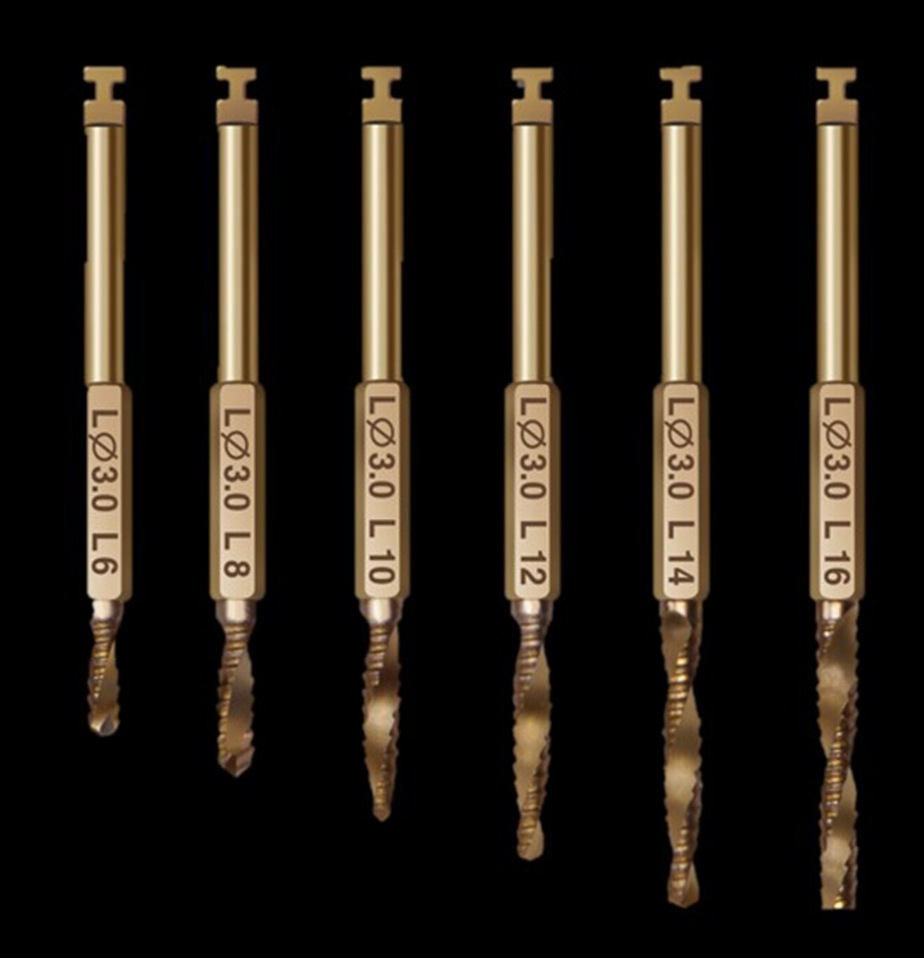 Fig. 15: Guide Right 3 mm depth drill stops for depths from 6 mm to 15 mm.