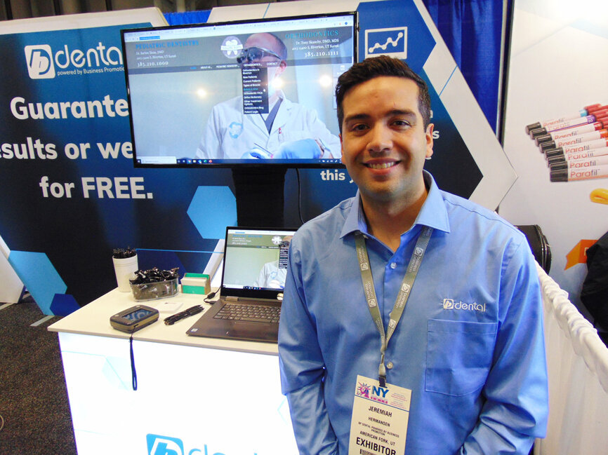 Jeremiah Hermansen of BP Dental Powered by Business Promotion, a company that offers not only website design but also a complete range of digital marketing options. (Photo: Fred Michmershuizen/DTA)