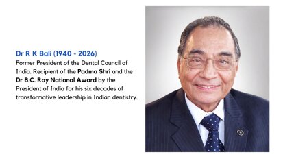 Remembering Dr Ravinder Kumar Bali: a life of service to dentistry and family