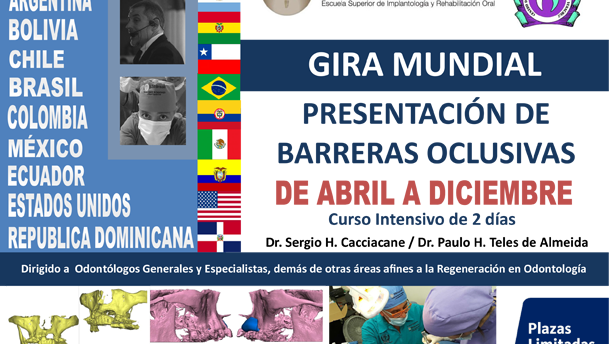 Gira mundial de cursos sobre técnica de regeneración ósea con barreras oclusivas