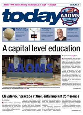 today AAOMS Washington, D.C., Sept. 17–20, 2025