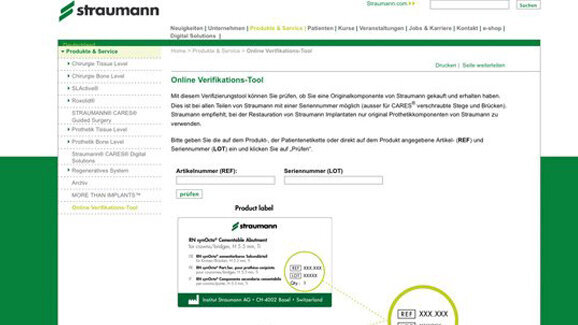 Datenbank prüft Echtheit von Implantatkomponenten