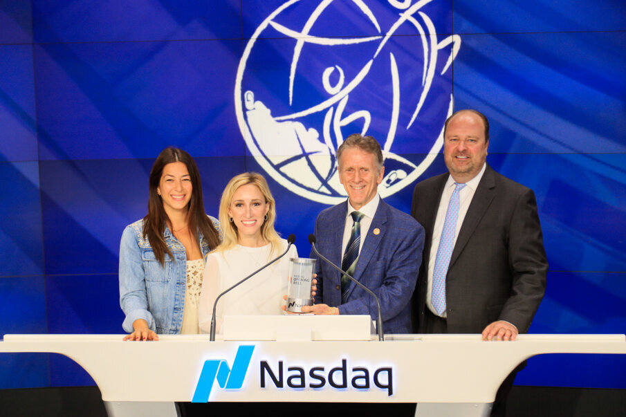 Dr. Bernard Fialkoff rings NASDAQ opening bell on Sept. 15, 2017.  (Photo: © Copyright 2016, Nasdaq and available for re-publication by the news media only. Any commercial use is strictly prohibited without the prior written consent of The Nasdaq Stock Market, Inc.)
