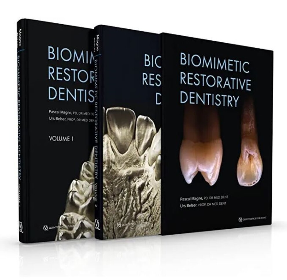 The two-volume reference Biomimetic Restorative Dentistry by Drs Pascal Magne and Urs Belser, which presents the application of biomimetic principles to bonded restorations using resin composites and ceramics.