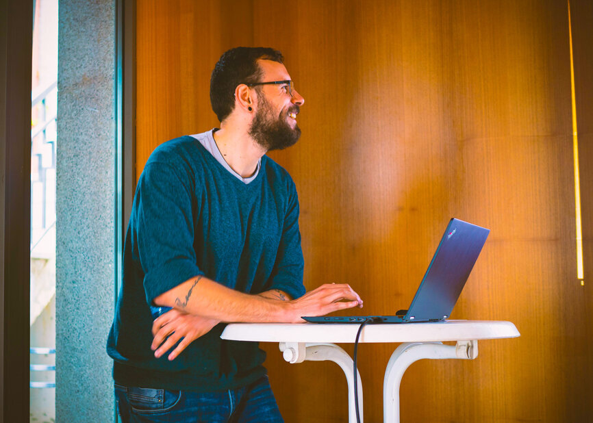 Mihail Vuzharov, Marketing Manager of Bulgarian software developer MediCloud. (Photograph: Tom Carvalho, DTI)
