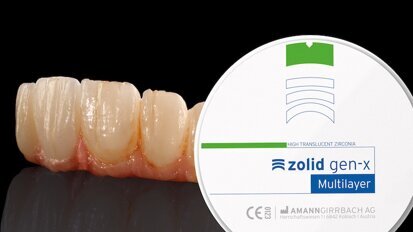 Circonio con transición cromática