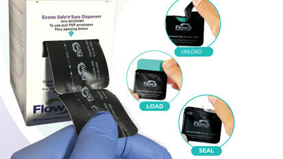 New Safe 'N' Sure dispenser box now available for Phosphor Plate Envelopes