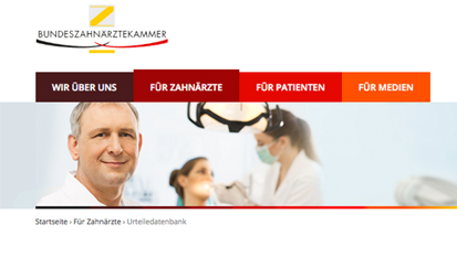 Neue Urteiledatenbank der BZÄK