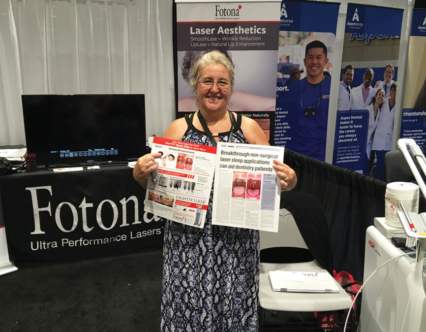 Denise Clements can give you an up-close look at the Lightwalker laser at the Fotona booth.