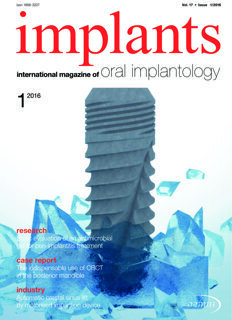 implants international No. 1, 2016 implants international No. 1, 2016