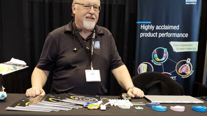 Get all your impression and resin material needs met at the Kettenbach booth. (Photograph by Nirmala Singh / Dental Tribune America)