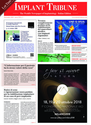Implant Tribune Italy No. 3, 2018 Implant Tribune Italy No. 3, 2018