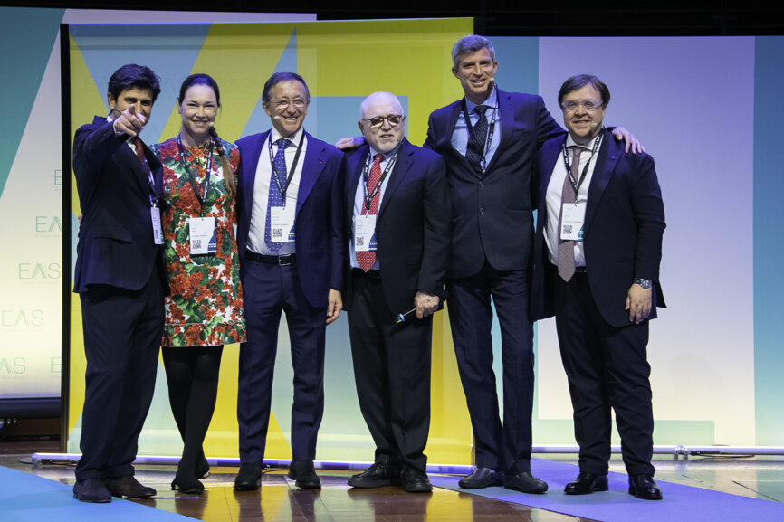 From left to right, Dr Tommaso Castroflorio, Dr Silvia Rapa, Dr Renato Cocconi, Dr Ravindra Nanda, Dr Carlos Flores Mir and Dr Francesco Garino. (Image: Mauro Calvone)