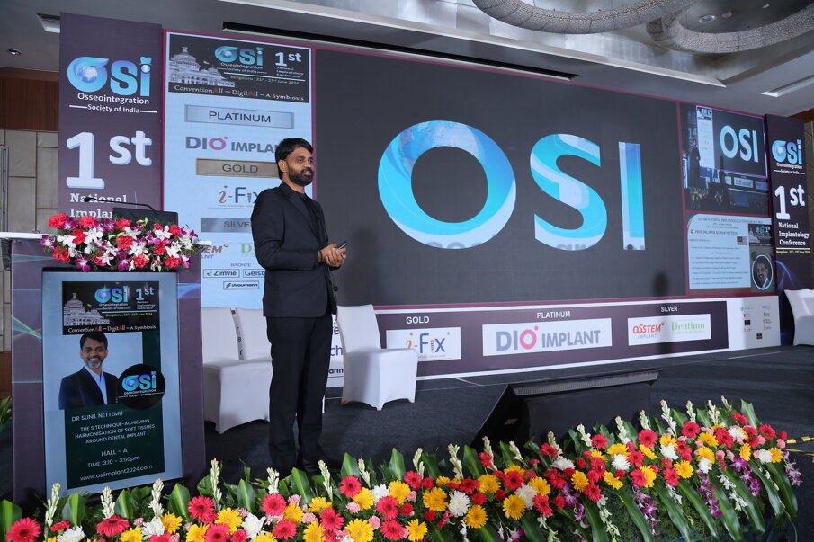 Fig 16: Dr Sunil Nettemu on The S technique-achieving harmonisation of soft tissues around dental implant