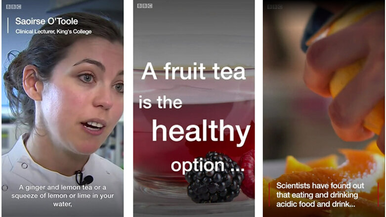 Sipping hot fruit teas and  snacking can lead to tooth erosion