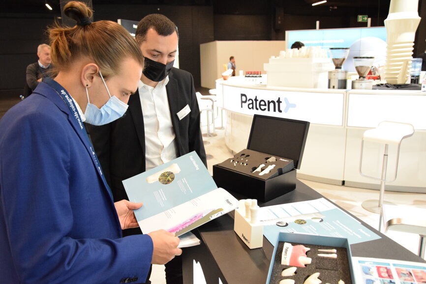 Patent booth at IDS 2021. (Image: Dental Tribune International) 