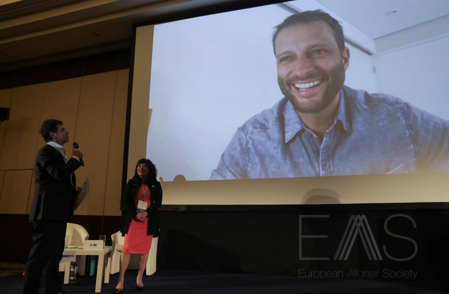 Dr Christian Coachman was live via Skype. (Photograph: Mauro Calvone)