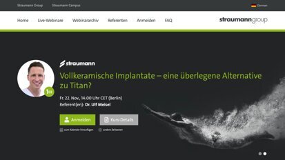 Noch mehr Webinare, noch mehr Sprachen: E-Learning-Plattform der Straumann Group wächst
