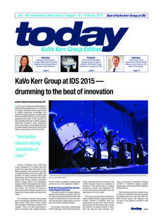 Corporate today IDS 2015 KaVo Kerr Group Supplement – Best of Corporate today IDS 2015 KaVo Kerr Group Supplement – Best of