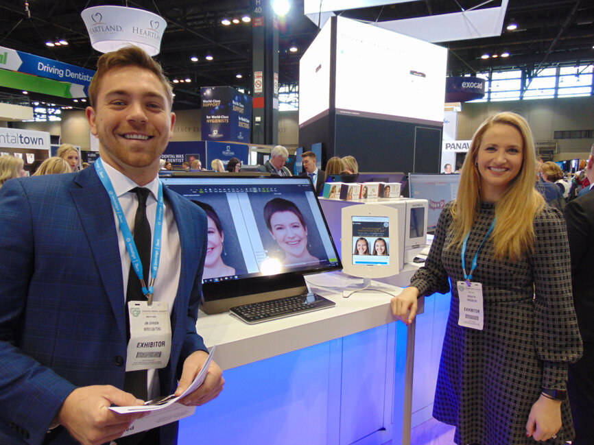 Cory Malcom, left, and Meghan Fox of Invisalign iTero.