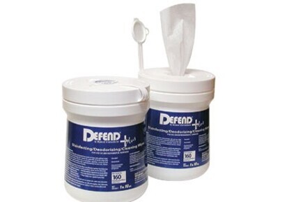DEFEND + PLUS disinfecting/deodorizing/cleaning wipes