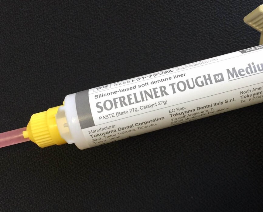 Fig. 9: Chairside soft denture relining material.