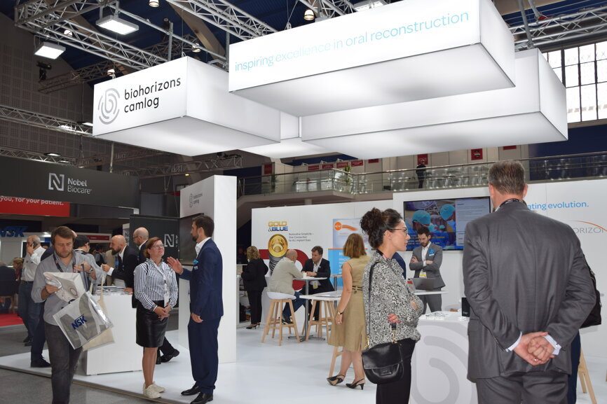 The BioHorizons Camlog booth at the congress. (Photograph: Franziska Beier, DTI)