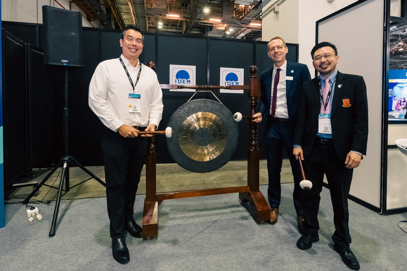 From left: Dr Chng Chai Kiat, chief dental officer of the Ministry of Health,  Mathias Küpper and Dr Lawrence Yong, president of the Singapore Dental Association during the official opening ceremony of IDEM Singapore 2024. 
