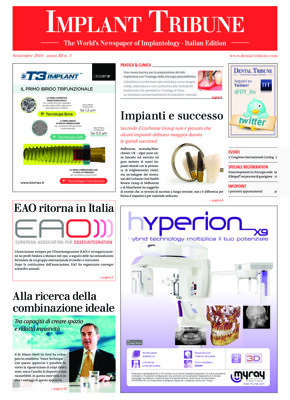 Implant Tribune Italy No. 3, 2014 Implant Tribune Italy No. 3, 2014