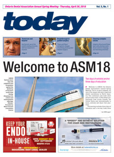 today Ontario Dental Association Annual Spring Meeting April 26, 2018 today Ontario Dental Association Annual Spring Meeting April 26, 2018