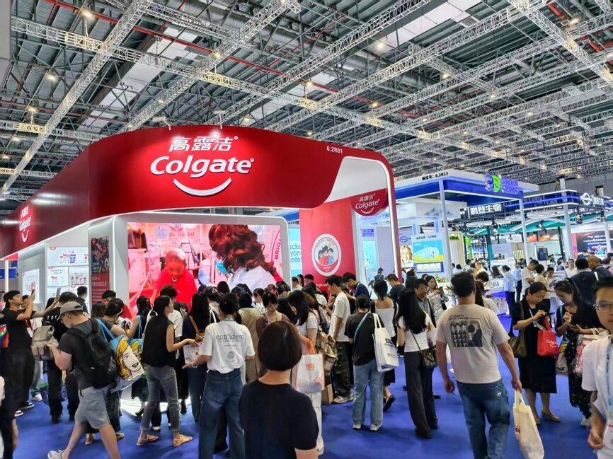 Colgate booth.