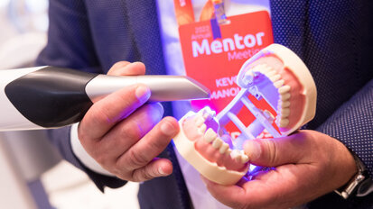 A demonstration of Dentsply Sirona’s Primescan intra-oral scanner.