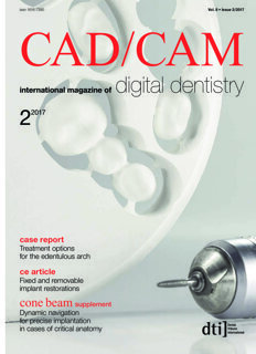 CAD/CAM international No. 2, 2017 CAD/CAM international No. 2, 2017