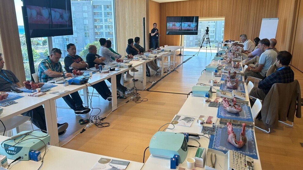 Participants had the opportunity to try out MIS Implants Technologies products in several hands-on workshops. 