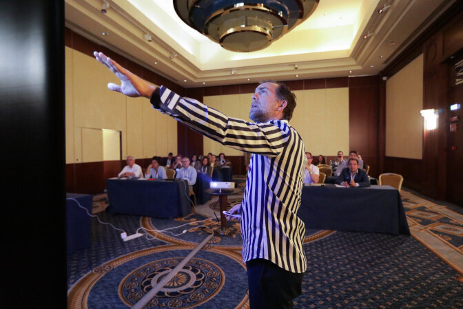 Dr Adriano Marotta Auraujo during the Dentsply Sirona workshop. (Photograph: Mauro Calvone)