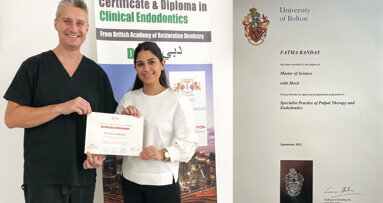 Dr Fatma Banday graduates with merit the “Master of Science Specialist Practise of Pulpal Therapy and Endodontics”