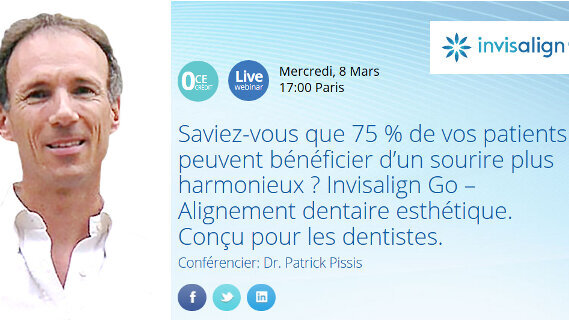 Saviez-vous que 75 % de vos patients peuvent bénéficier d'un sourire plus harmonieux ? Invisalign Go – Alignement dentaire esthétique. Conçu pour les dentistes