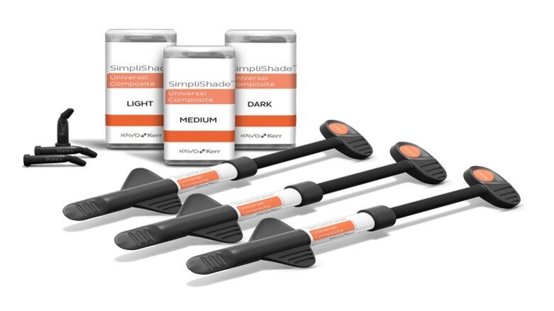 SimpliShade dekt alle 16 VITA tinten met slechts 3 kleurtinten.