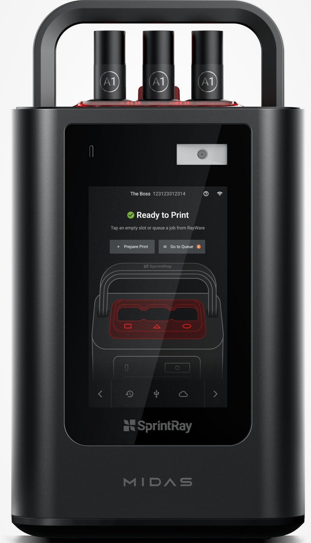 Midas uses patent-pending Digital Press Stereolithography to easily print highly viscous ceramic-filled materials that were previously unprintable.