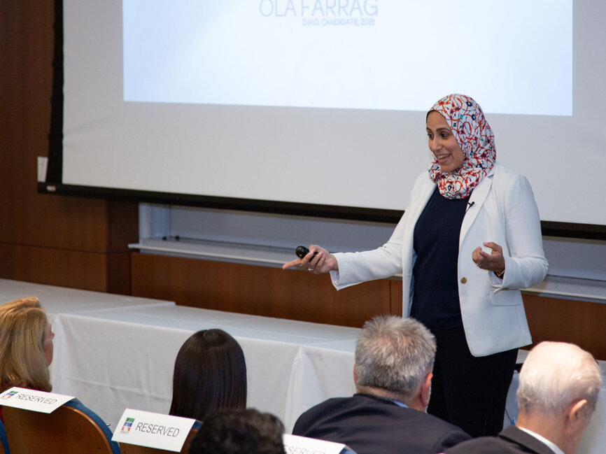 The Dr. Edward B. Shils Entrepreneurial Fund recently held its third annual Shils Stars Dental Student Competition and its 17th annual awards ceremony. Ola Adel Farrag, a student at the University of Pennsylvania School of Dental Medicine, took first place in the student competition. (Photo: Business Wire)