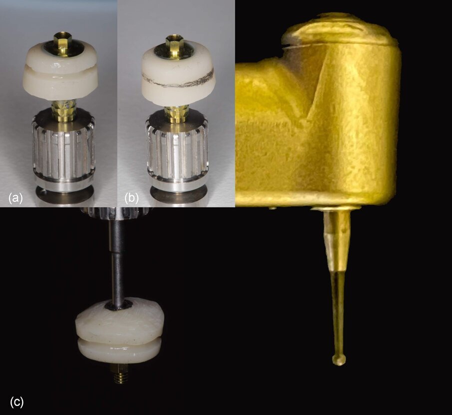 Fig. 10_Modifica del moncone personalizzato regolare m1M in un moncone per rigenerazione ossea guidata (GBR) con scanalatura periferica.