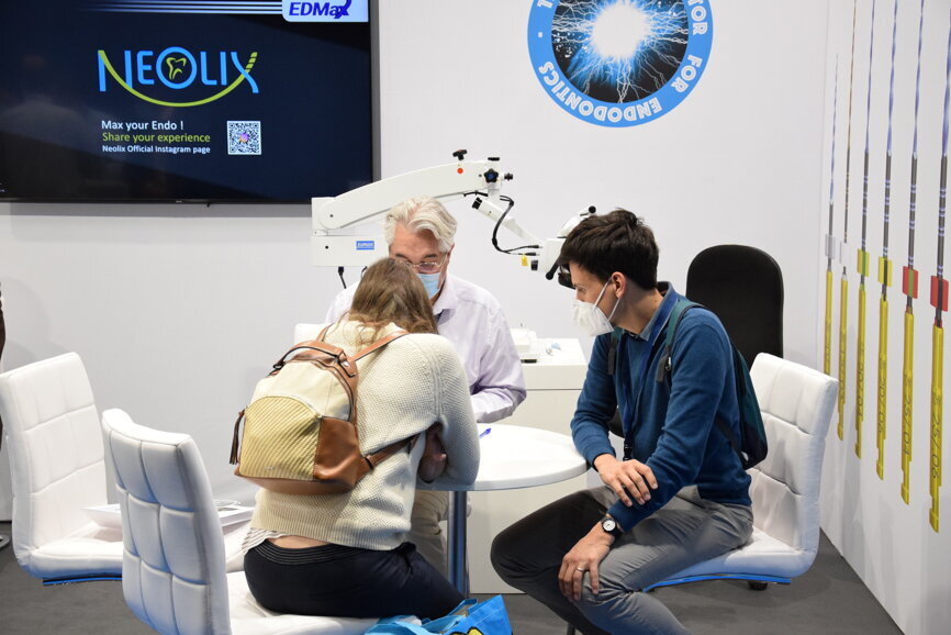 Neolix booth at IDS 2021. (Image: Dental Tribune International) 