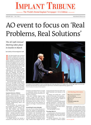 Implant Tribune U.S. No. 1, 2014